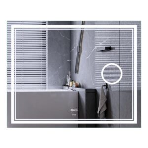 Зеркало для ванной комнаты Mixxus Premium QUADRO 1000х800 прямоугольное, с LED-подсветкой (MP6623)