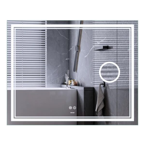 Зеркало для ванной комнаты Mixxus Premium QUADRO 1000х800 прямоугольное, с LED-подсветкой (MP6623)