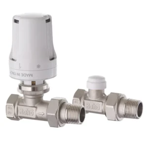Термостатический комплект Roho R5160-050K 1/2″ ВН прямой, белый (RO0118)