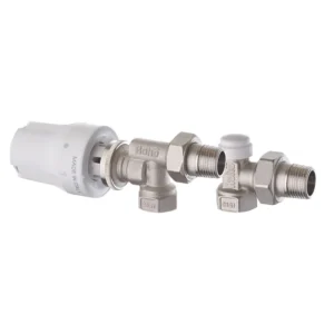 Термостатический комплект Roho R5170-050K 1/2″ ВН угловой, белый (RO0120)
