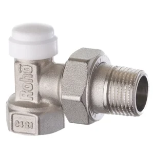 Кран радиаторный Roho R5250-050 1/2″ ВН угловой, никель (RO0132)