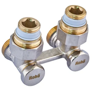 Узел радиаторный Roho R5350-075 3/4″ ВВ угловой, никель (RO0214)
