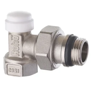 Кран радиаторный Roho R5251-050 1/2″ ВН угловой, никель (RO1016)