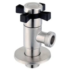 Приборный кран Zerix VAL-09 1/2″x1/2" НН угловой, нержавеющая сталь (ZX5102)