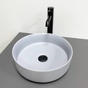 Умывальник накладной VBI PRATO 360x360 круглый, серый матовый (VBI-011413)