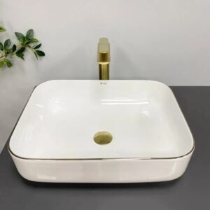 Умывальник накладной VBI PALERMO 500x390 прямоугольный, белый (VBI-012307)