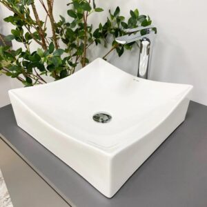 Умывальник накладной VBI VIAREGGIO 400x400 квадратный, белый (VBI-016200)