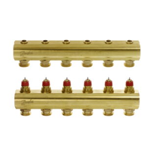 Коллектор теплого пола Danfoss FHF 1″x3/4″ 6 выходов, без расходомеров (088U0506)