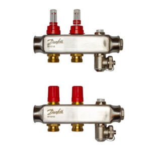 Коллектор теплого пола Danfoss SSM-F 1″x3/4″ 2 выходов, с расходомерами (088U0752)