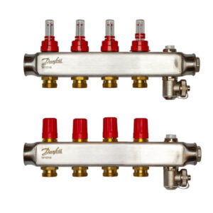 Коллектор теплого пола Danfoss SSM-F 1″x3/4″ 4 выходов, с расходомерами (088U0754)