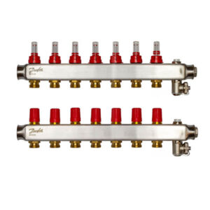 Коллектор теплого пола Danfoss SSM-F 1″x3/4″ 7 выходов, с расходомерами (088U0757)