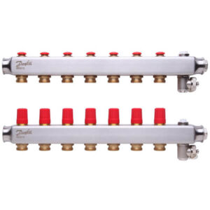 Коллектор для отопления Danfoss SSM 1″x3/4″ 7 выходов, нержавеющая сталь (088U0807)