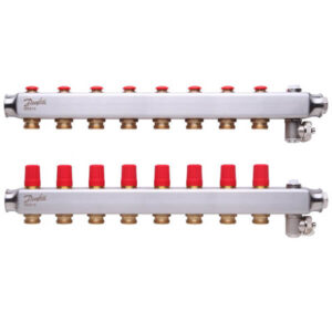 Коллектор для отопления Danfoss SSM 1″x3/4″ 8 выходов, нержавеющая сталь (088U0808)