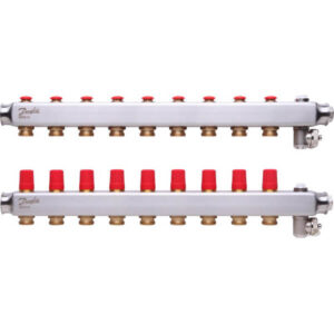 Коллектор для отопления Danfoss SSM 1″x3/4″ 9 выходов, нержавеющая сталь (088U0809)