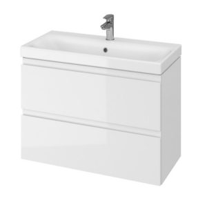 Тумба в ванную Cersanit Moduo Slim Сет B07 79,4х37,5 подвесная, с умывальником, белый (SZFZ1003816661)
