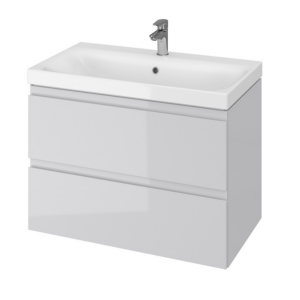 Тумба в ванную Cersanit Moduo Slim Сет B15 79,5х44,7 подвесная, с умывальником, серый (SZFZ1003906661)