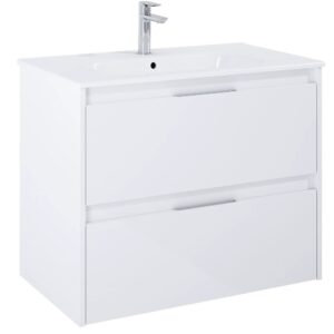 Тумба в ванную Roca Alpine Unik 805х460 подвесная, с умывальником, белый (A852014806)