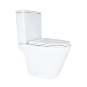 Унитаз компакт Mixxus Bevel-0405-R 605х370 овальный, с сиденьем, белый (MI6728)
