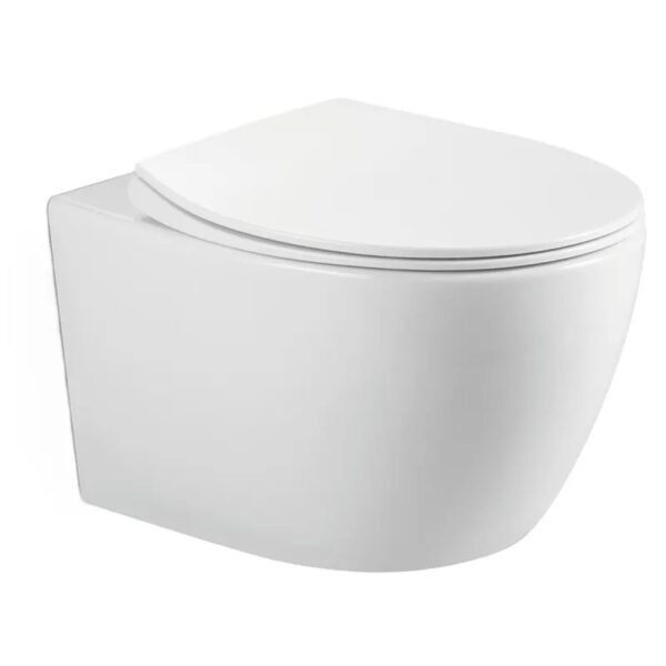 Унитаз подвесной Mixxus Ellipse-0307-T3 520x373 безободковый, белый (MI6706)