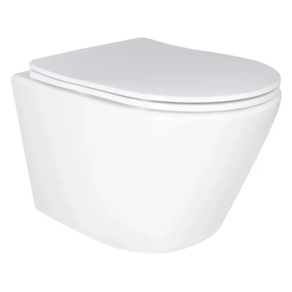 Унитаз подвесной Mixxus Bevel-0303-T3 485x360 безободковый, белый (MI6703)