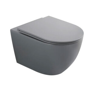 Унитаз подвесной Mixxus Premium Ellipse-0308-T3 490x360 безободковый, графит (MP6654)