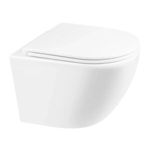 Унитаз подвесной Mixxus Premium Ellipse-0301-R 495x365 безободковый, белый (MP6460)