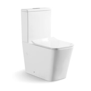Унитаз компакт Mixxus Quadro-0403-R 640x360 квадратный, с сиденьем, белый (MI6710)