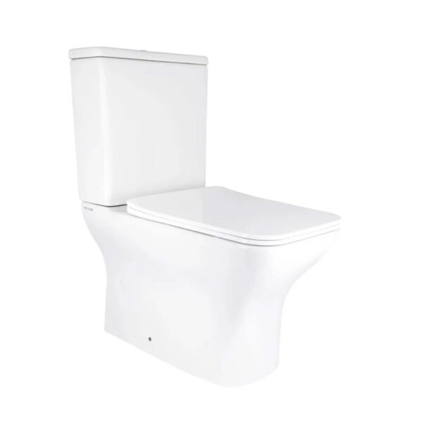 Унитаз компакт Mixxus Style-0403-R 620х360 квадратный, с сиденьем, белый (MI6727)