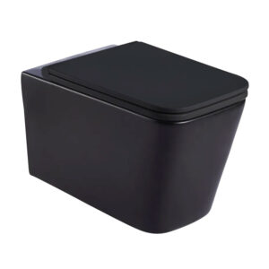 Унитаз подвесной Mixxus Premium Quadro-0302-R 530x360 безободковый, черный (MP6455)