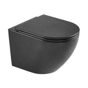 Унитаз подвесной Mixxus Premium Ellipse-0303-T3 520x365 безободковый, черный (MP6591)