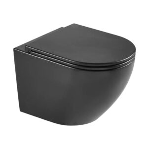 Унитаз подвесной Mixxus Premium Ellipse-0303-R 520x365 безободковый, черный (MP6464)