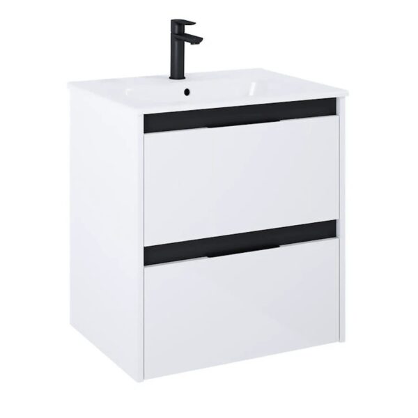 Тумба в ванную Roca Alpine Unik 605х460 подвесная, с умывальником, белый (A852012606)