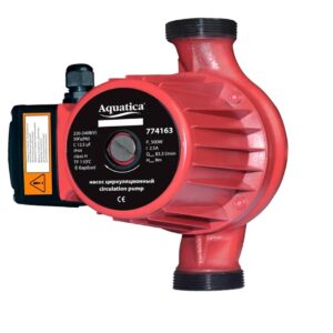 Циркуляционный насос Aquatica 220 В 500 Вт H 12 м Q 190 л/мин + гайки 1 1/4" (774163)