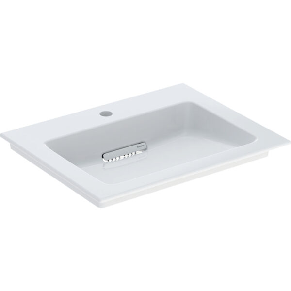 Раковина врезная Geberit One 600x480 прямоугольная, белая матовая (505.002.00.1)