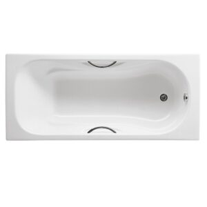 Ванна пристенная Roca MALIBU 1700×750 прямоугольная, белая (A23097000R+A150412330)