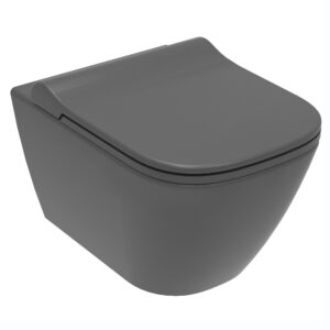 Унитаз подвесной VOLLE Solo 510x355 безободковый, серый матовый (13-55-111Grey)
