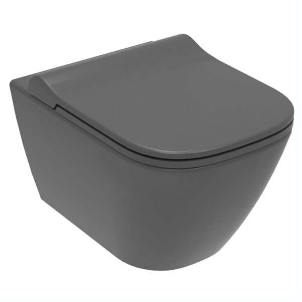 Унитаз подвесной VOLLE Solo 510x355 безободковый, серый матовый (13-55-111Grey)