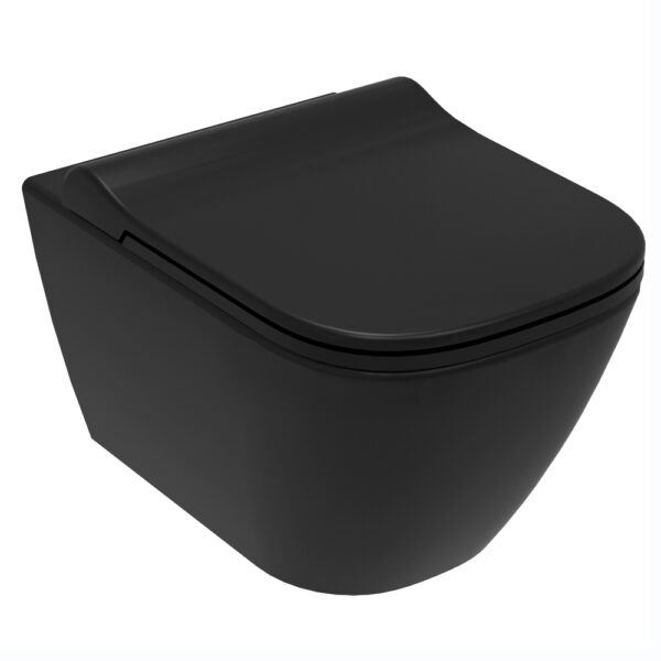 Унитаз подвесной VOLLE Solo 510x355 безободковый, черный матовый (13-55-111Black)