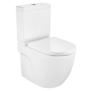 Унитаз компакт Roca Meridian 600x370 овальный, безободковый, белый (A34224L000+A341240000+A8012AC00B)