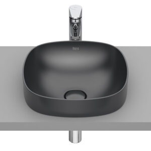 Раковина накладная Roca Inspira 370x370 овальная, черная матовая (A32750R640)