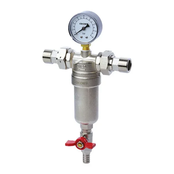 Фильтр самопромывной Koer KR.1250 1/2" с манометром (KR2656)