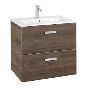 Тумба в ванную Roca Victoria Basic 60х46 подвесная, с умывальником, дерево (A855854423)