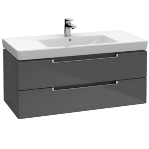 Тумба в ванную Villeroy & Boch Subway 2.0 98,7х44,9 подвесная, под умывальник, графит (A69710FP)
