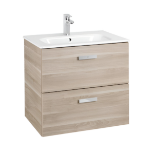 Тумба в ванную Roca Victoria Basic 60х46 подвесная, с умывальником, дерево (A855854422)