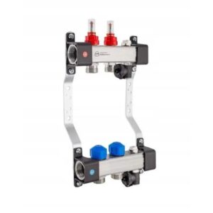Коллектор теплого пола KAN InoxFlow UFST 1″x3/4″ 2 выходов, c расходомерами (1316157077)