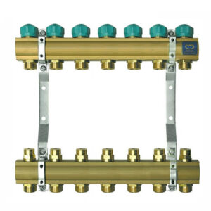 Коллектор теплого пола KAN 71070А 1″x3/4″ 7 выходов, с расходомерами (1346160016)