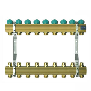 Коллектор теплого пола KAN 71090А 1″x3/4″ 9 выходов, без расходомеров (1346160018)