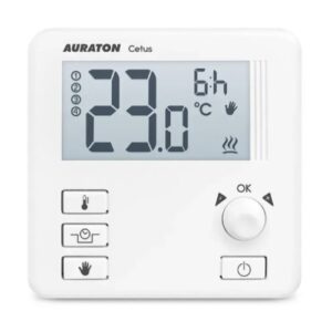 Терморегулятор для теплого пола Aurato Cetus 250 В программируемый, белый (AUR00CET00000)