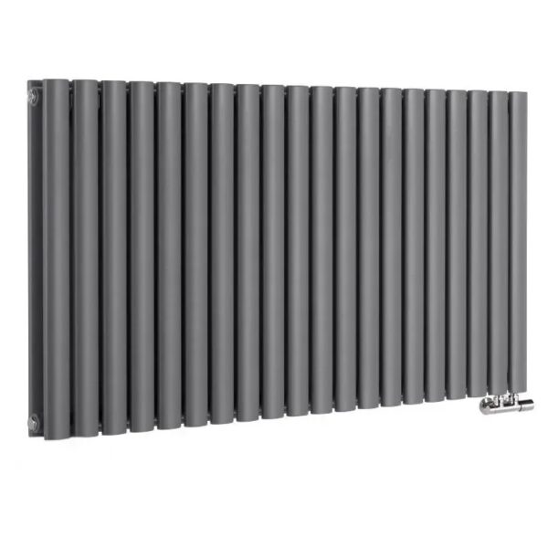 Дизайнерский радиатор Rastas Aurora 2 500x1200 горизонтальный, антрацит матовый