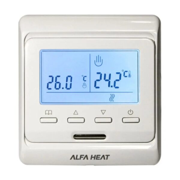 Терморегулятор для теплого пола Alfa Heat Pro 3600 Вт программируемый, белый